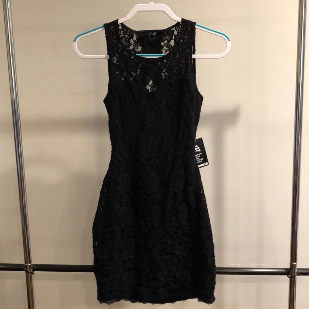 Black lace dress